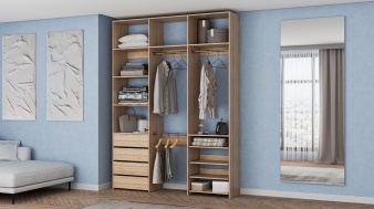 Стеллаж для одежды Мирта 88 BMS по индивидуальному размеру