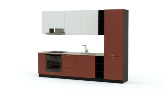 Кухня Лацио BMS красного цвета