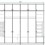 Шкаф распашной Бонн 14 BMS (2800х2400х550)