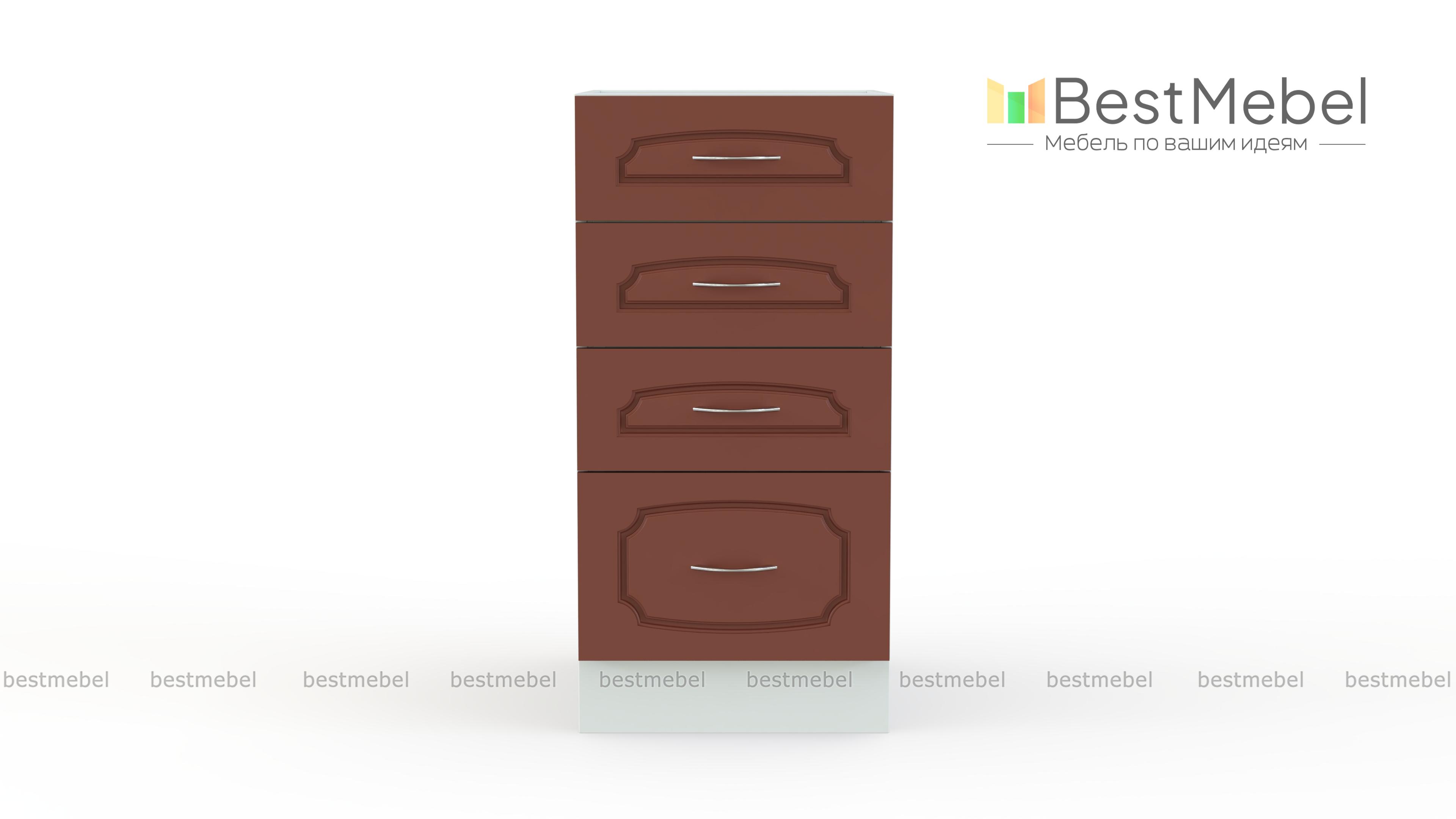 Эмилия шкаф напольный с 4-мя ящиками BMS - Фото