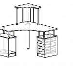 Схема сборки Стол компьютерный угловой Myau СУ-6 BMS