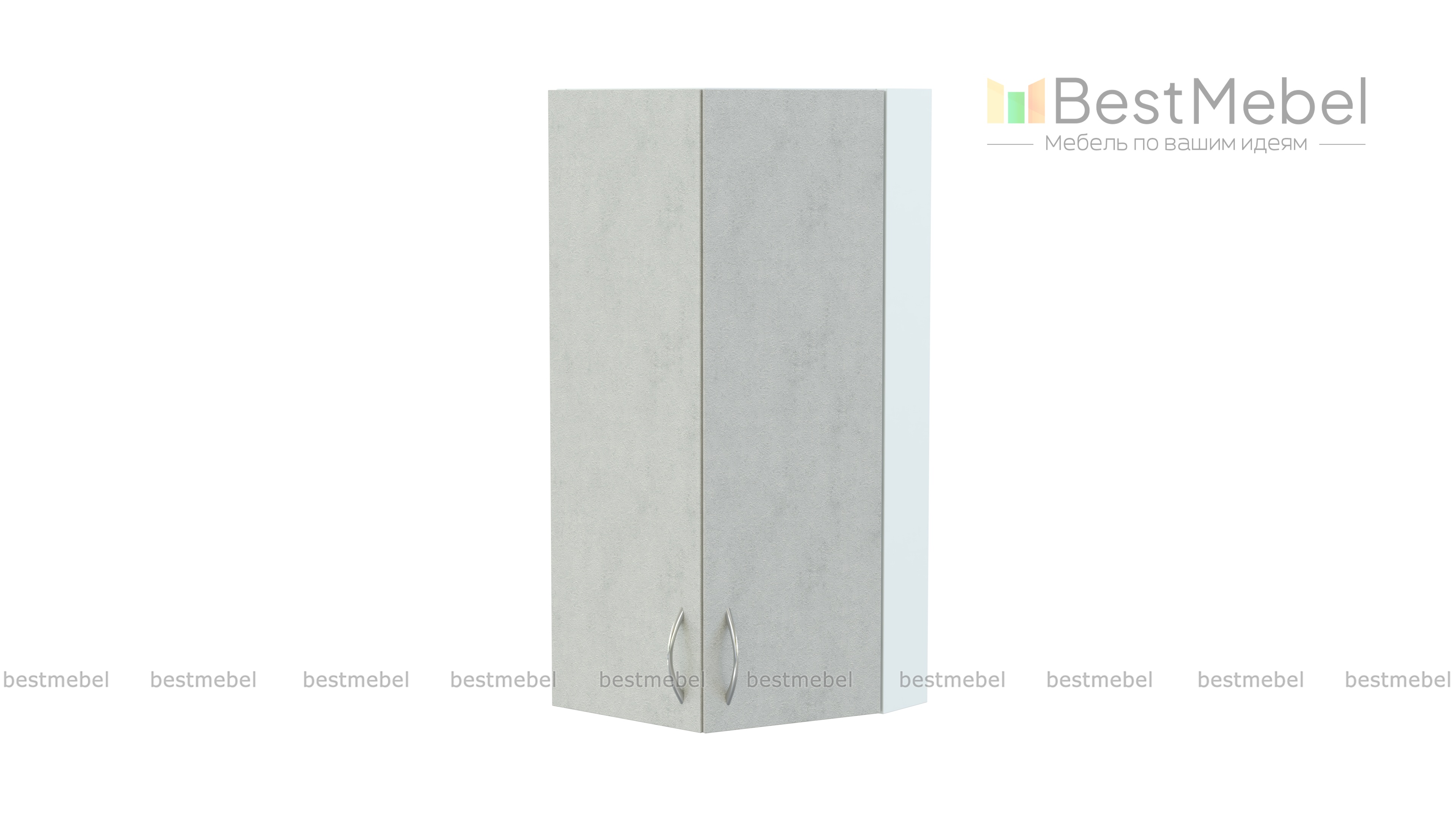 Шкаф верхний высокий Гарда торцевой угловой  BMS