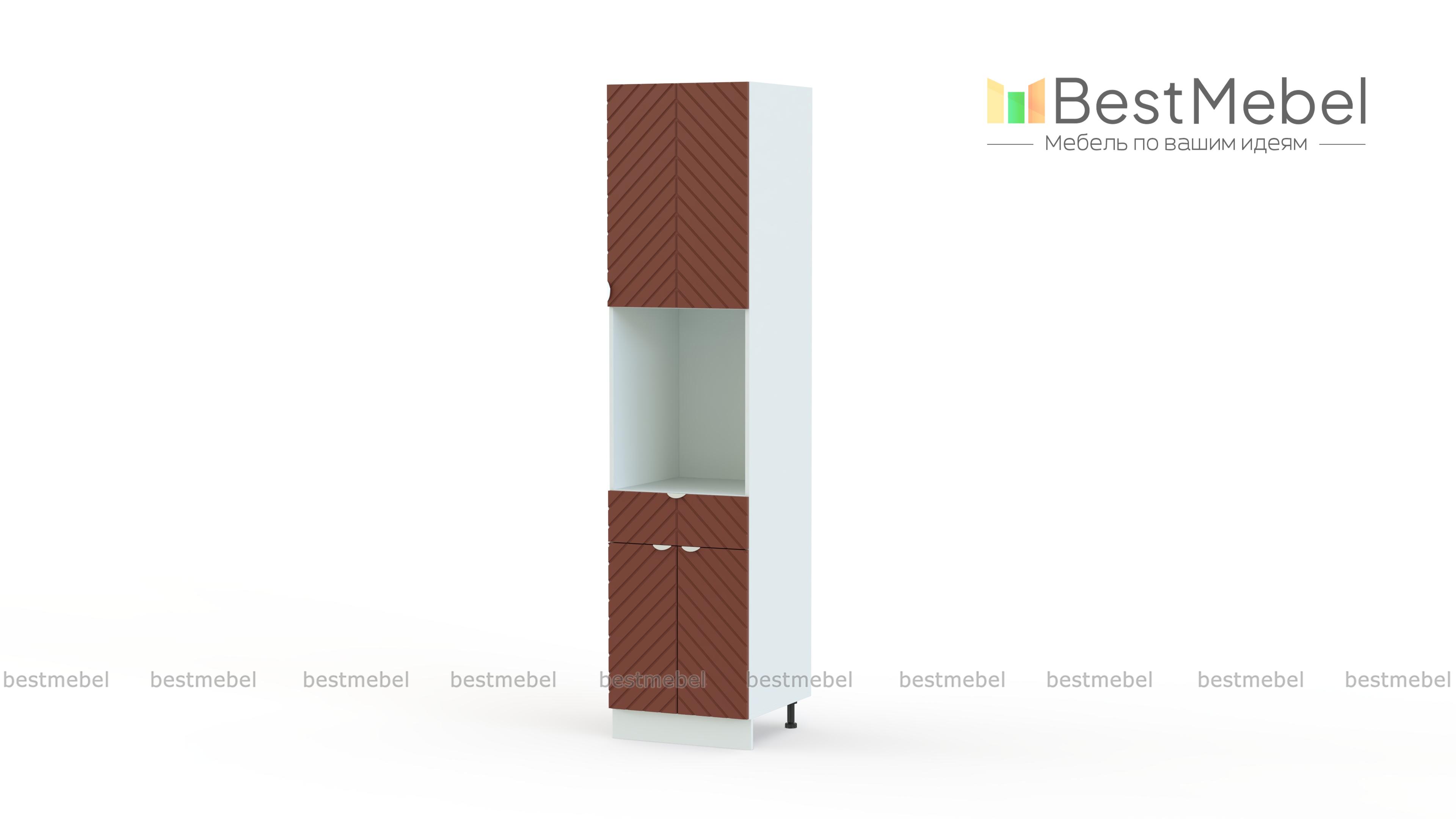 Шкаф-пенал с дверцами и ящиком Анаис BMS - Фото