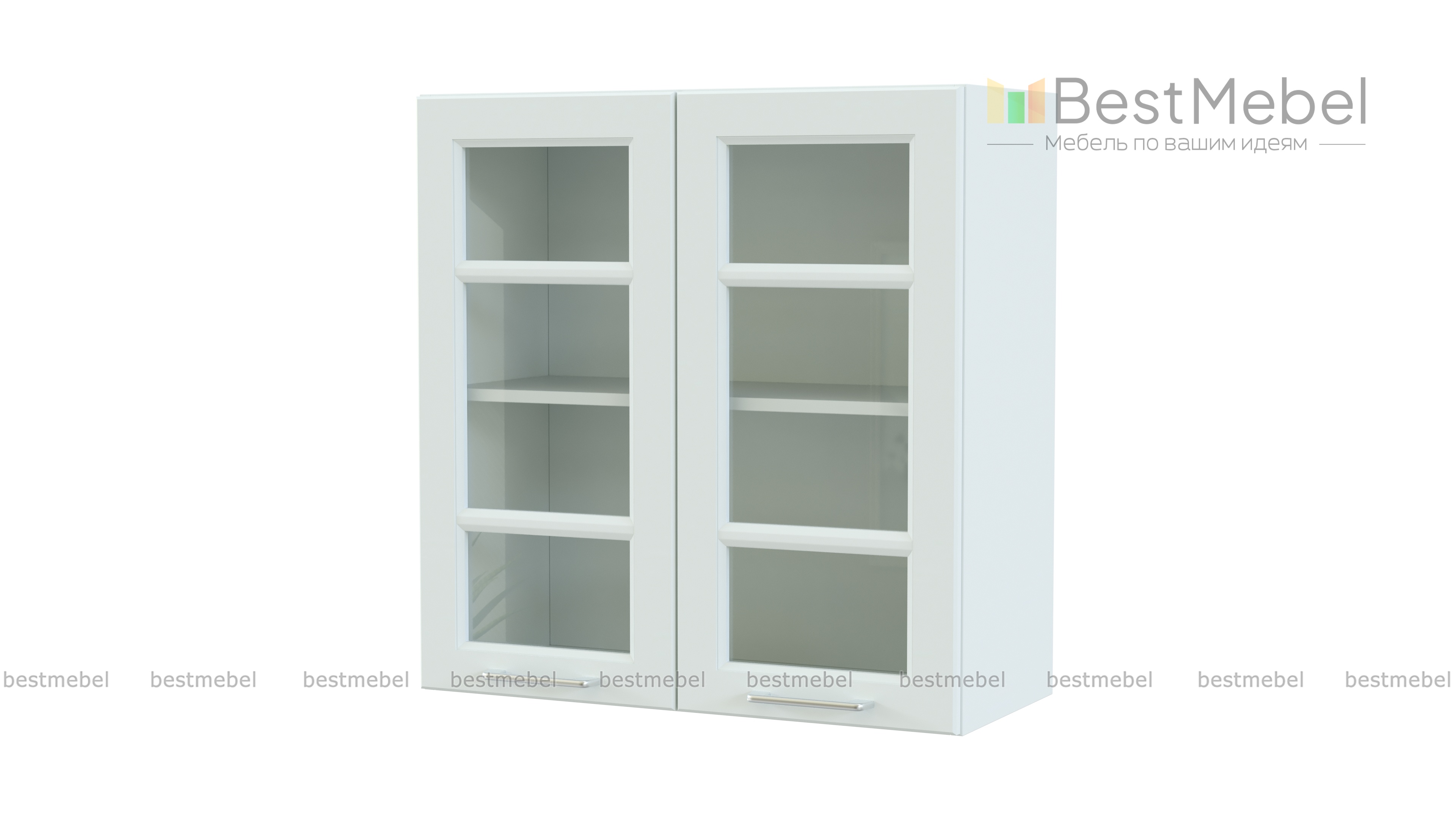 Шкаф верхний с 2-мя остекленными дверцами Европа BMS