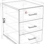 Тумба Мобильная с замком S2 BMS