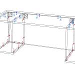 Схема сборки Навесной письменный стол Веста 36 BMS