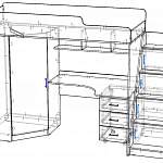 Схема сборки Детская кровать Миф 4.3 с полками BMS