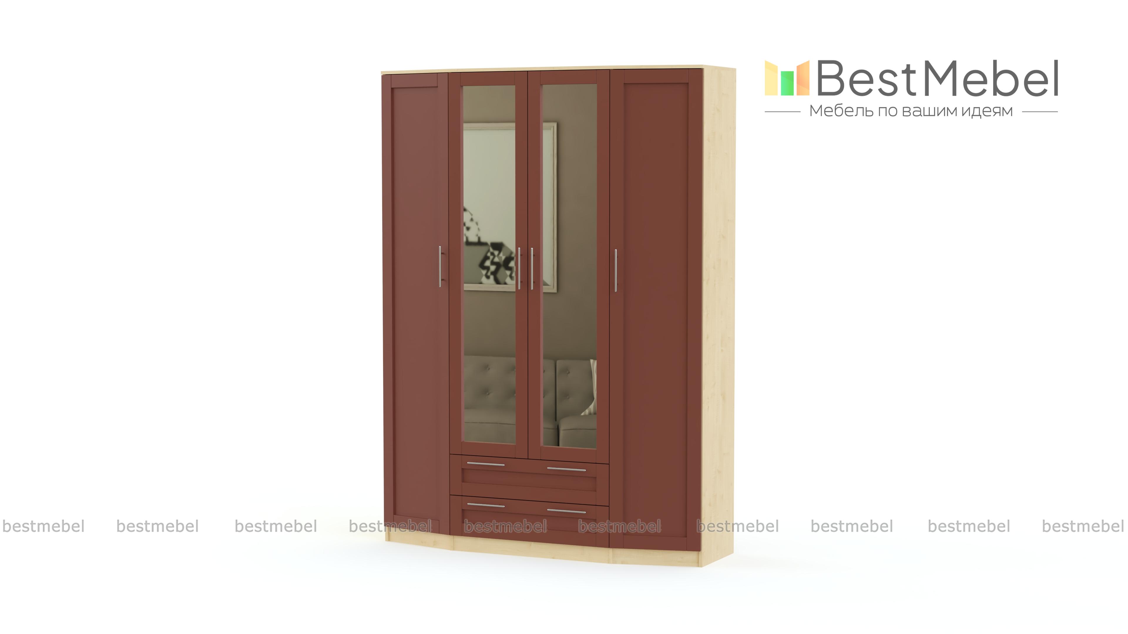 Шкаф распашной Скандинавия BMS - Фото