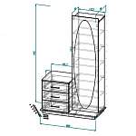 Схема сборки Тумба с зеркалом Эмилия BMS