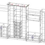 Схема сборки Мебельная стенка Верди BMS