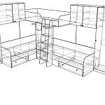 Схема сборки Детская кровать Троя 1 BMS