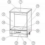 Чертеж Шкаф нижний под духовку Тетчер BMS